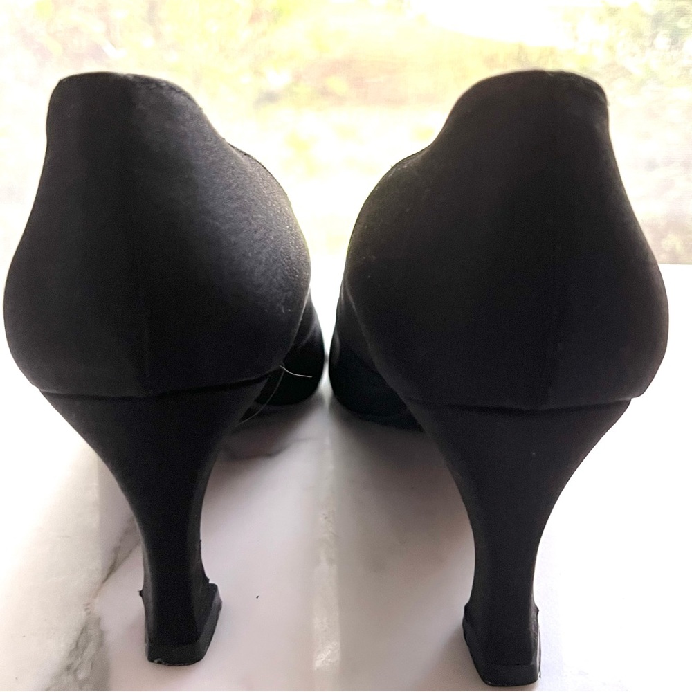 Nina Elegant Black Fabric Women's Heels Shoes Size 6 1/2 - Picture 5 of 7